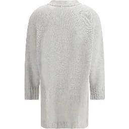 Gray Fleece Wool Cardigan