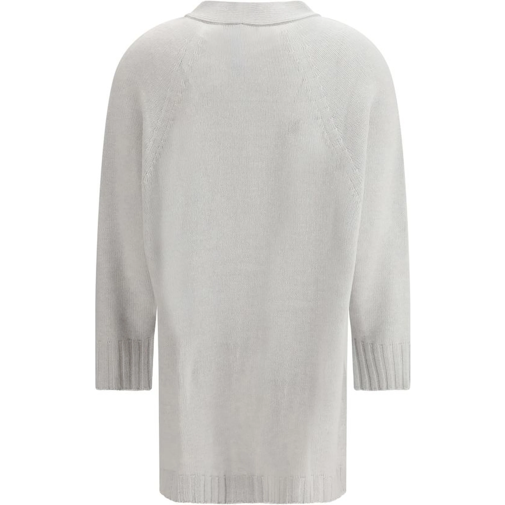 Gray Fleece Wool Cardigan