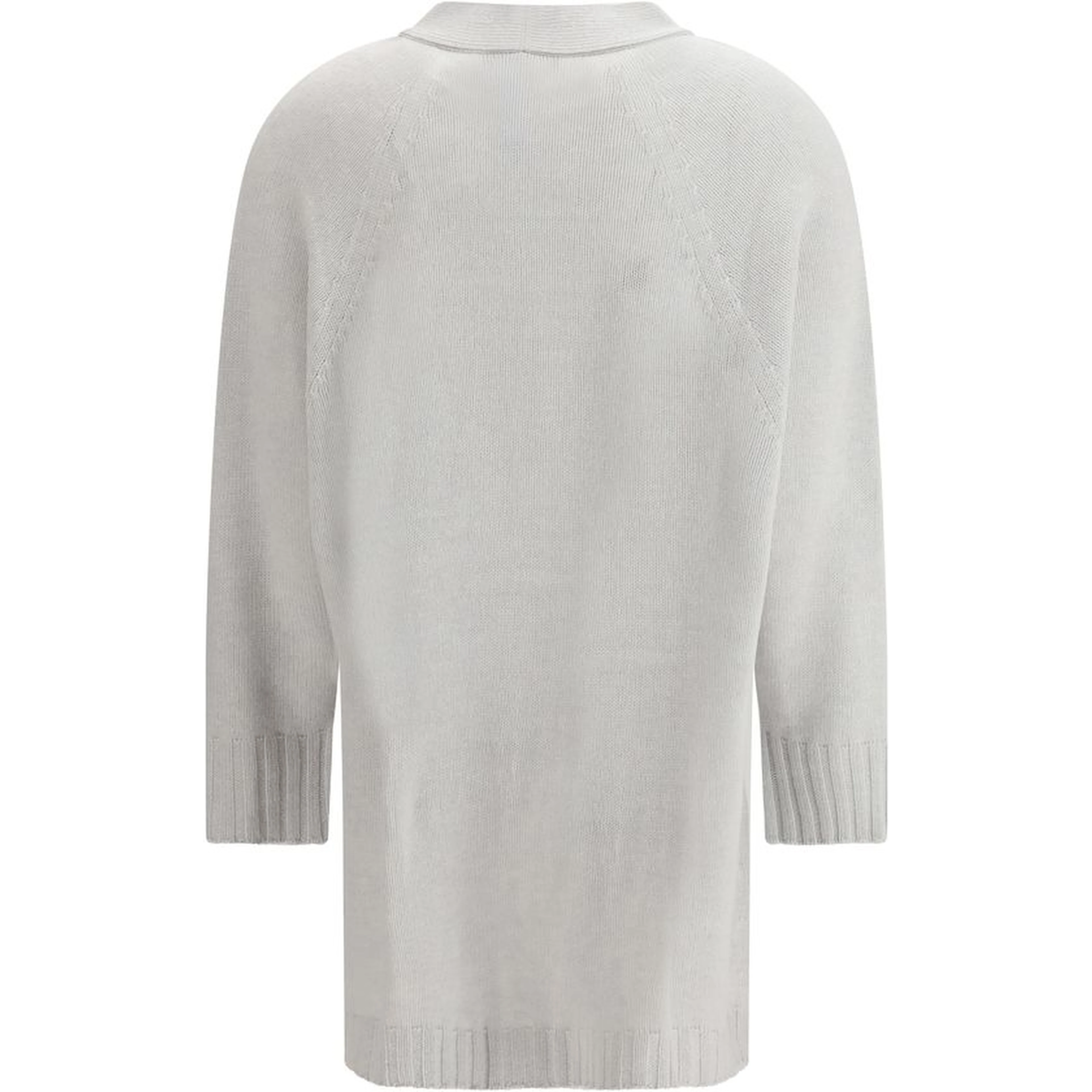 Gray Fleece Wool Cardigan