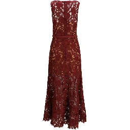 Bordeaux Polyester Cocktail Dress