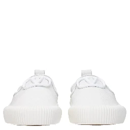 White Leather Slip-On Loafers