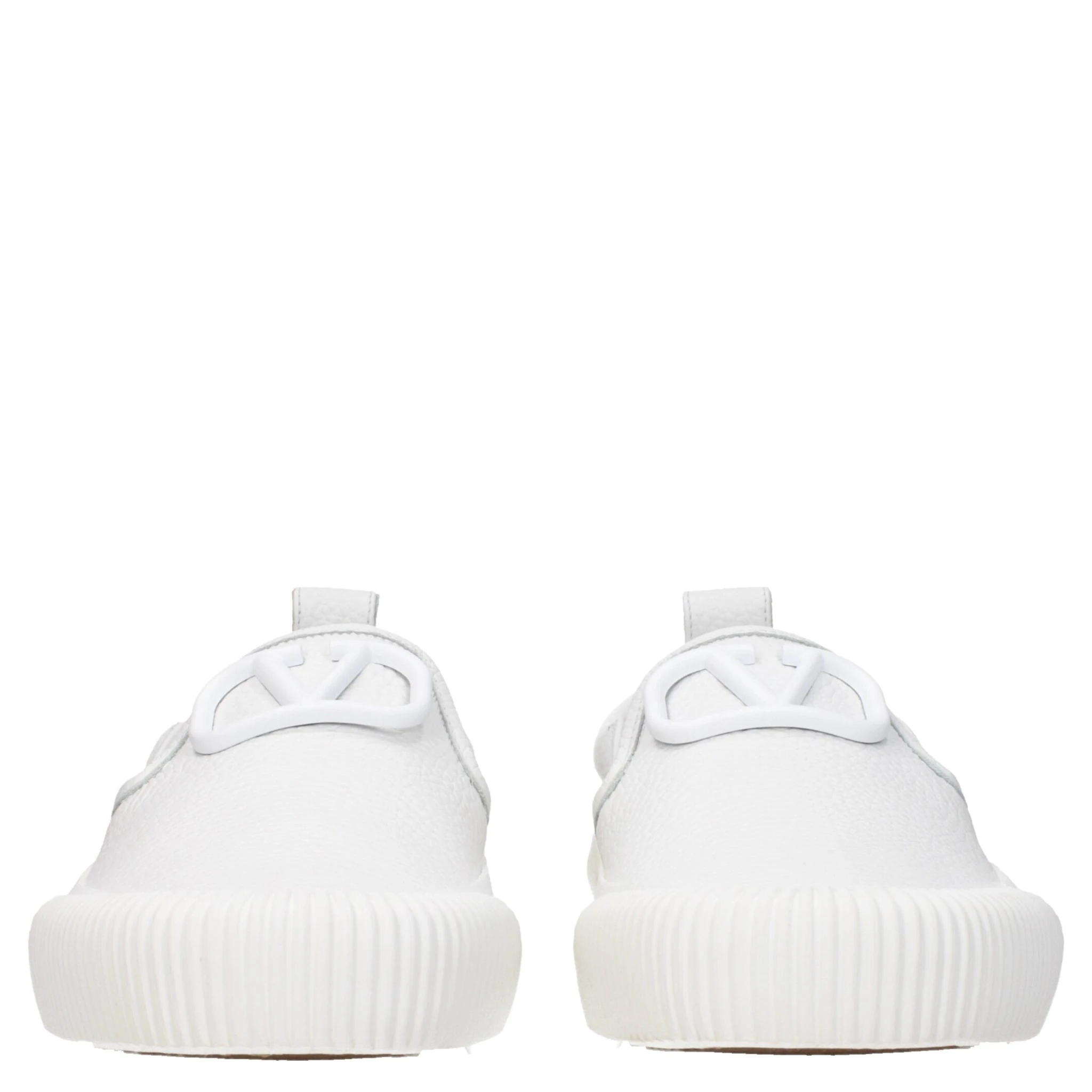 White Leather Slip-On Loafers