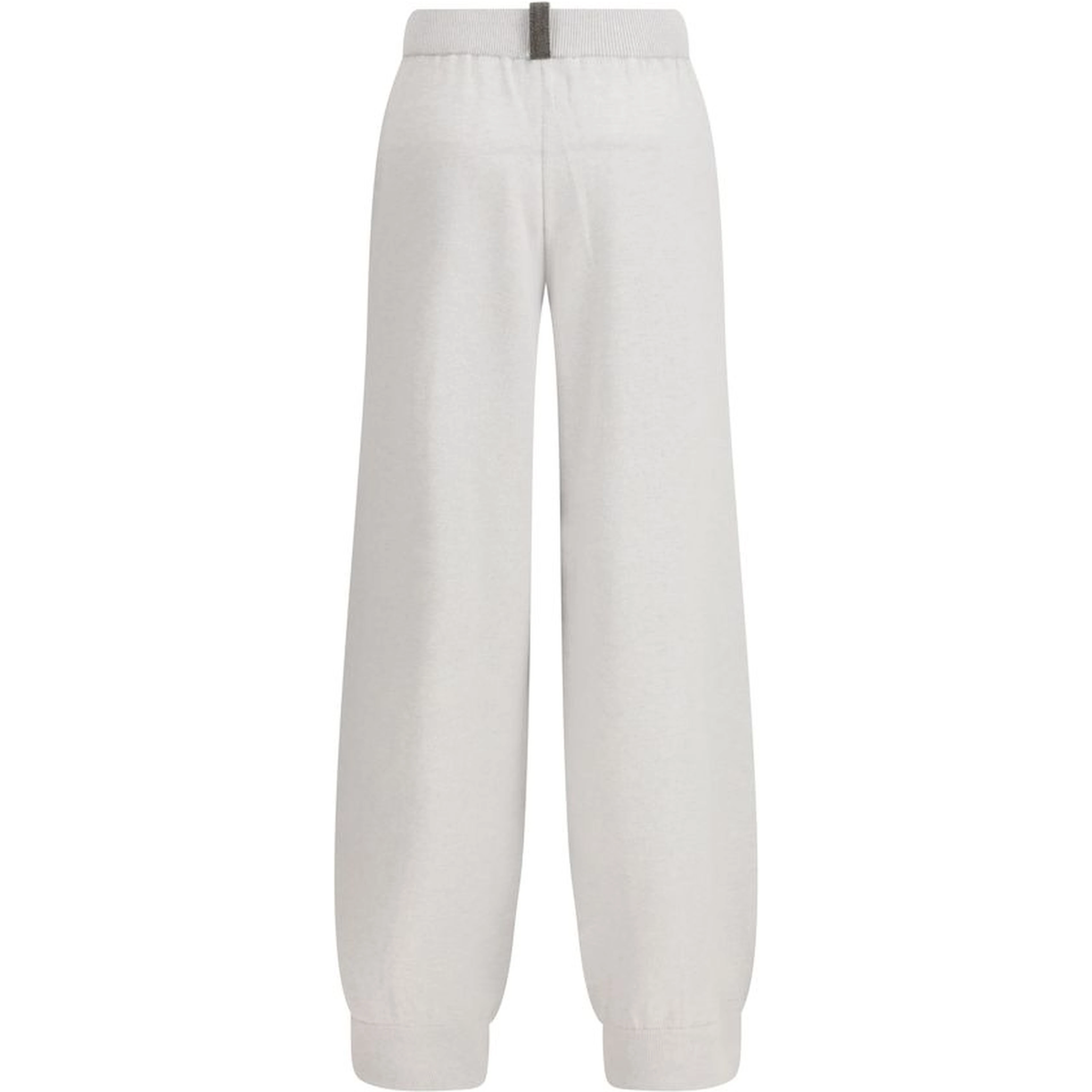 Gray Fleece Wool Casual Pants