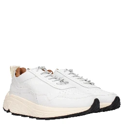 White Leather Chunky Sneakers