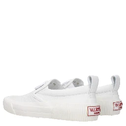 White Leather Slip-On Loafers