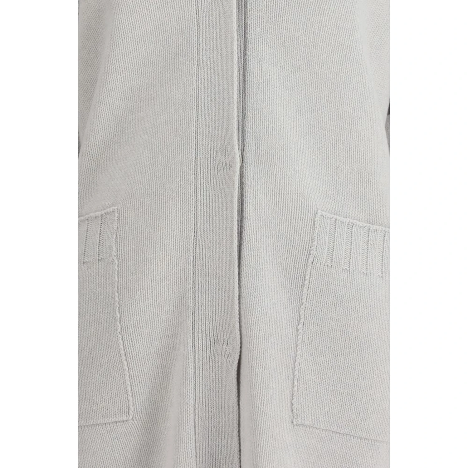 Gray Fleece Wool Cardigan