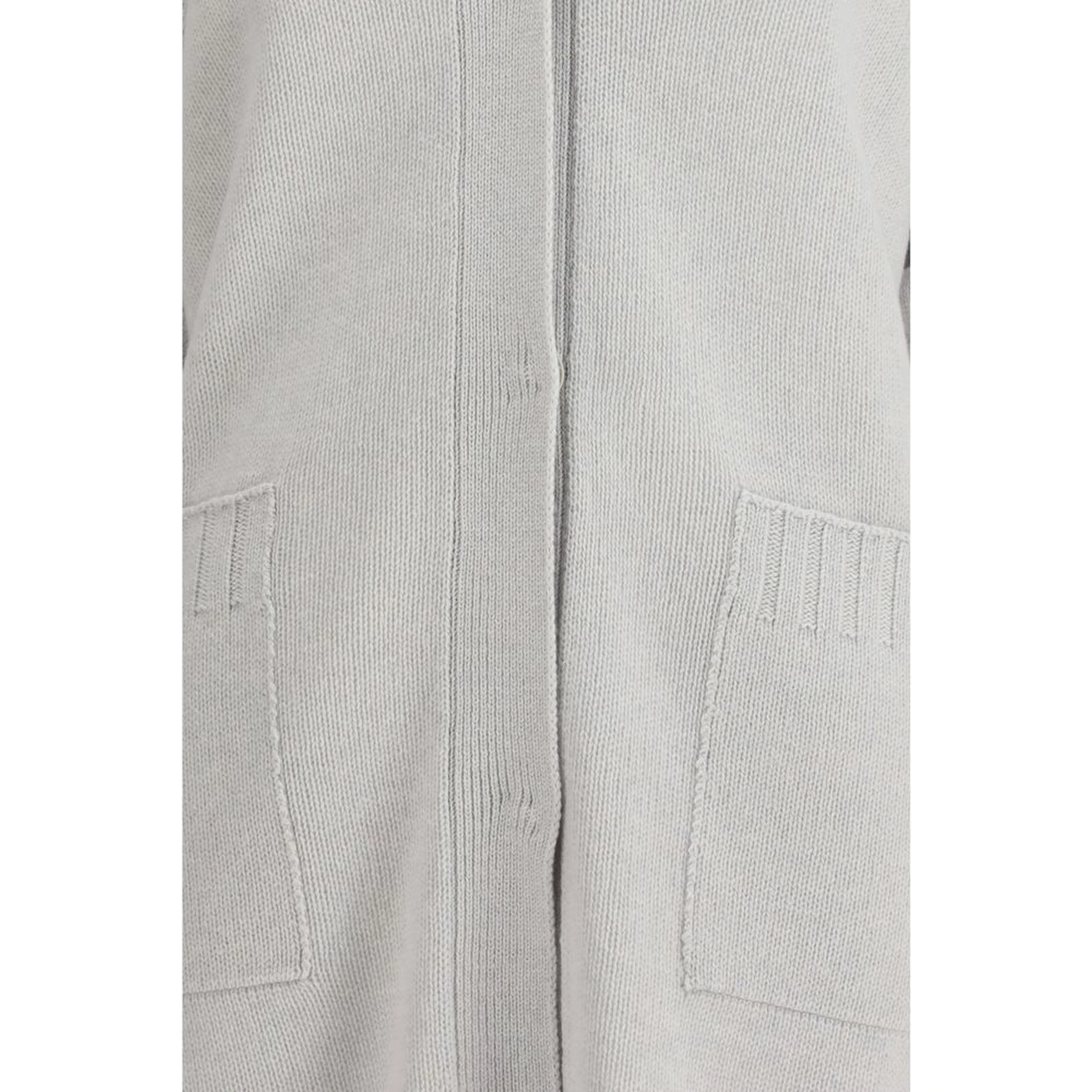 Gray Fleece Wool Cardigan