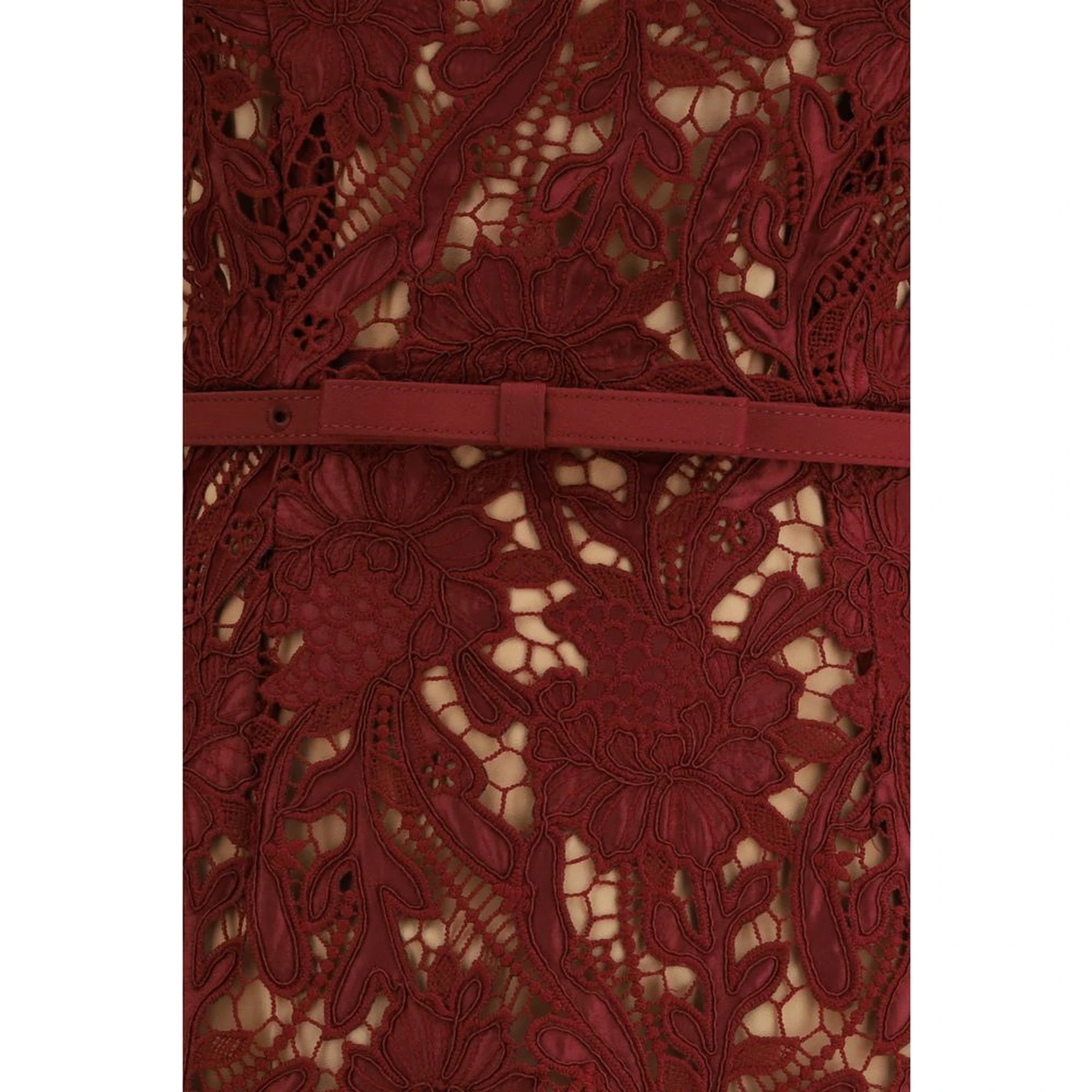 Bordeaux Polyester Cocktail Dress