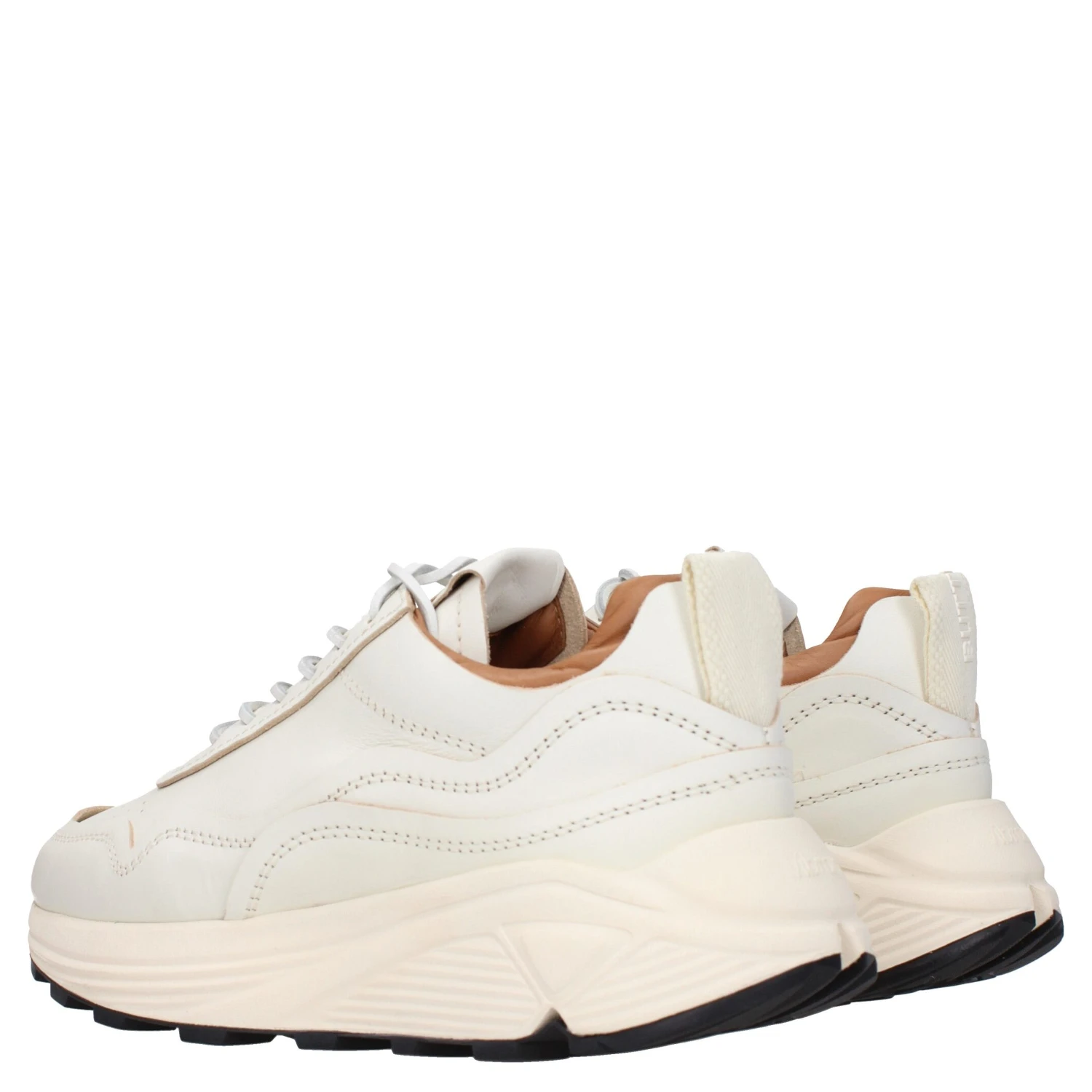 White Leather Low Top Sneakers