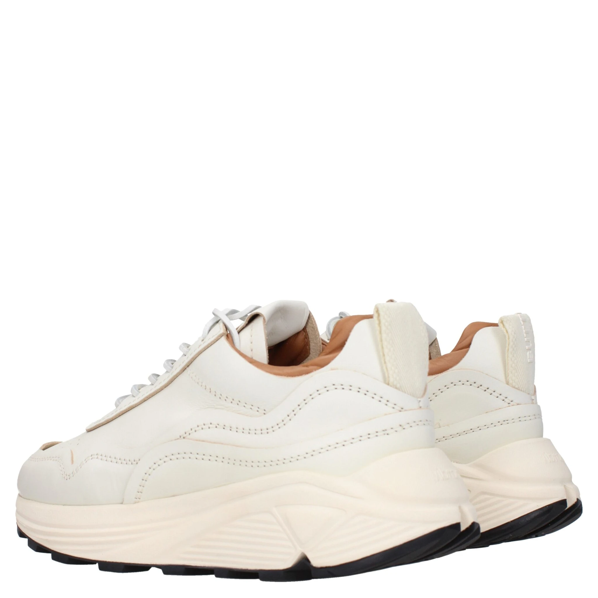 White Leather Low Top Sneakers
