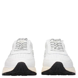White Leather Chunky Sneakers