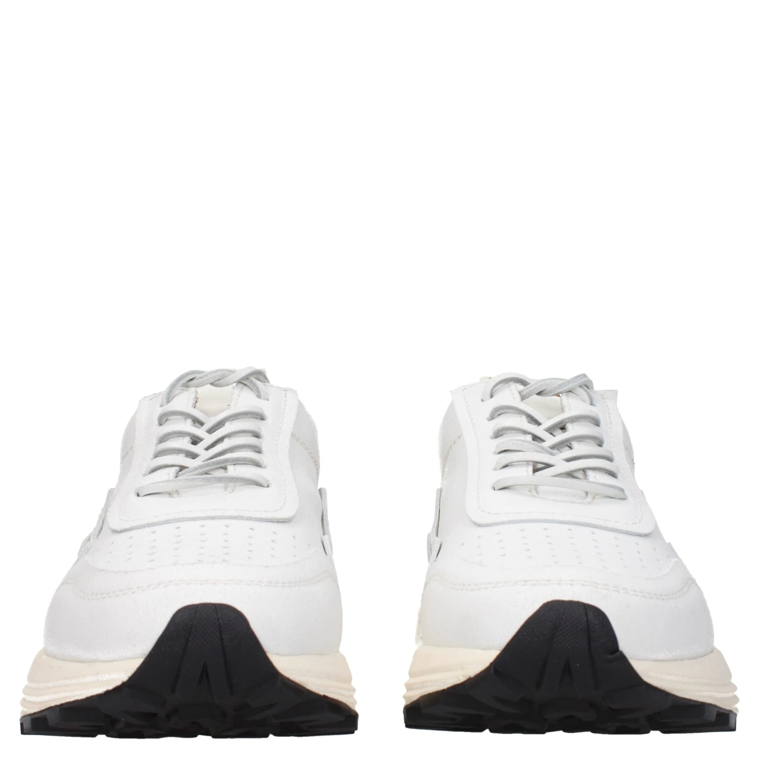 White Leather Chunky Sneakers