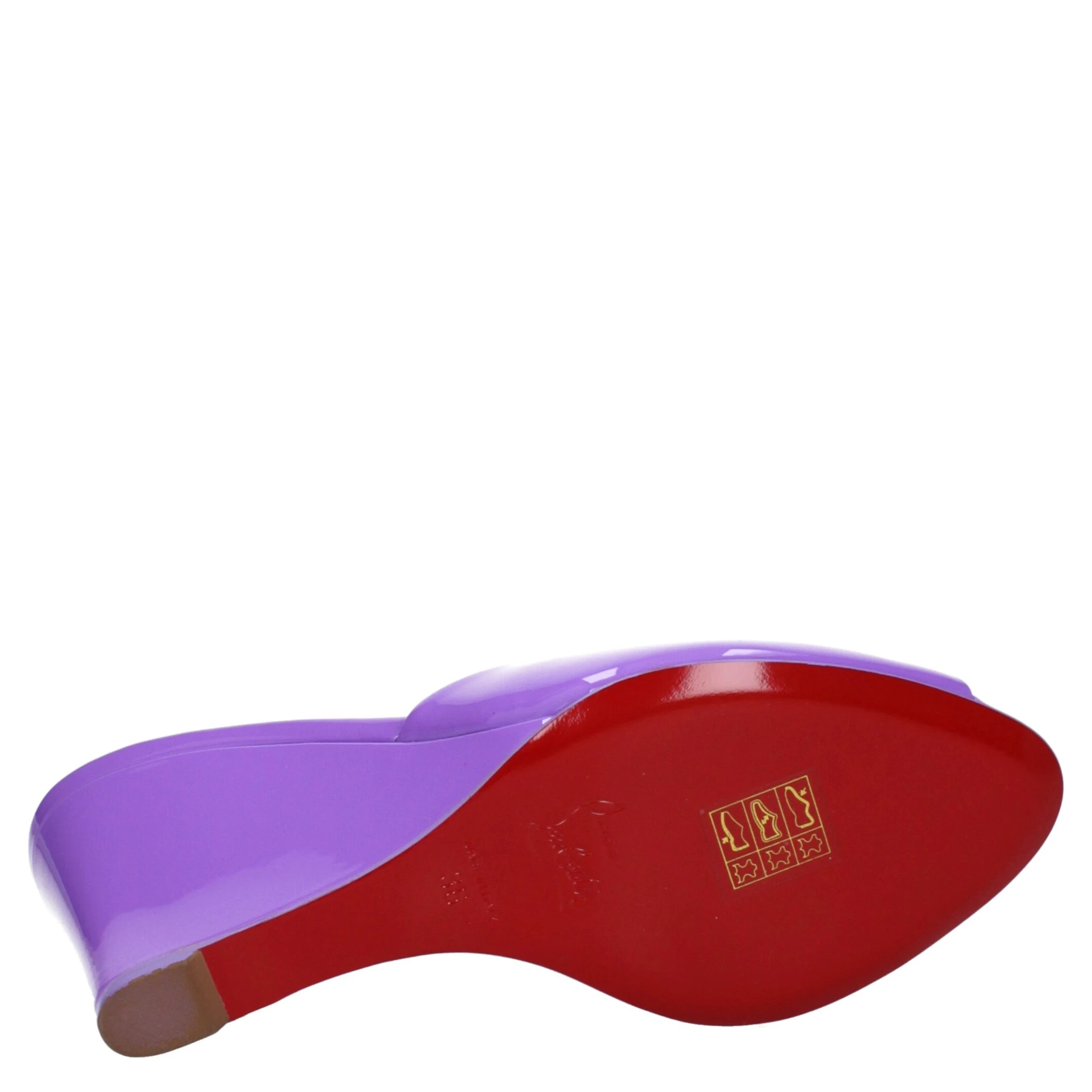 Purple Leather Wedge Sandals