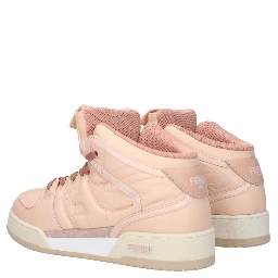 Pink Nylon High Top Sneakers