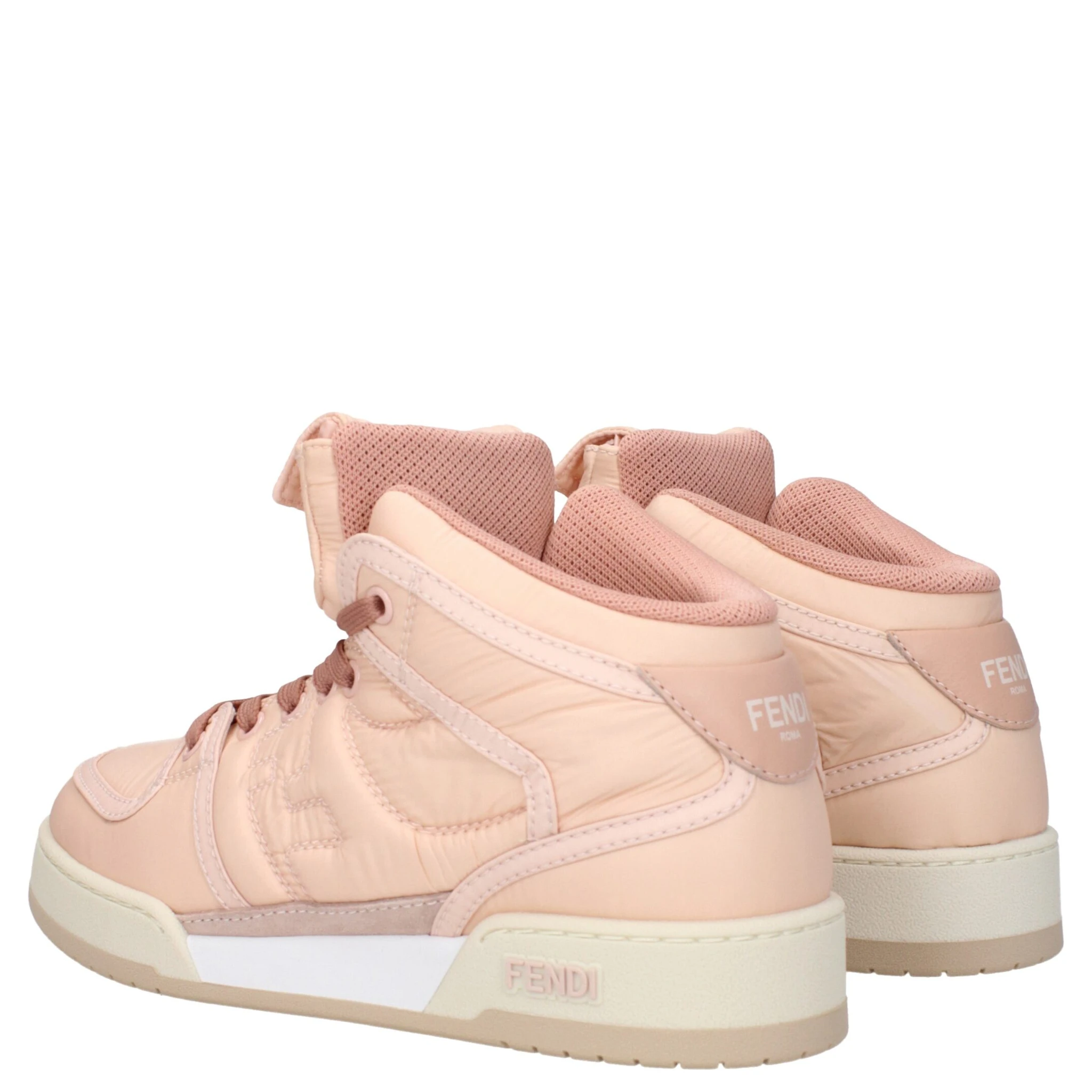 Pink Nylon High Top Sneakers