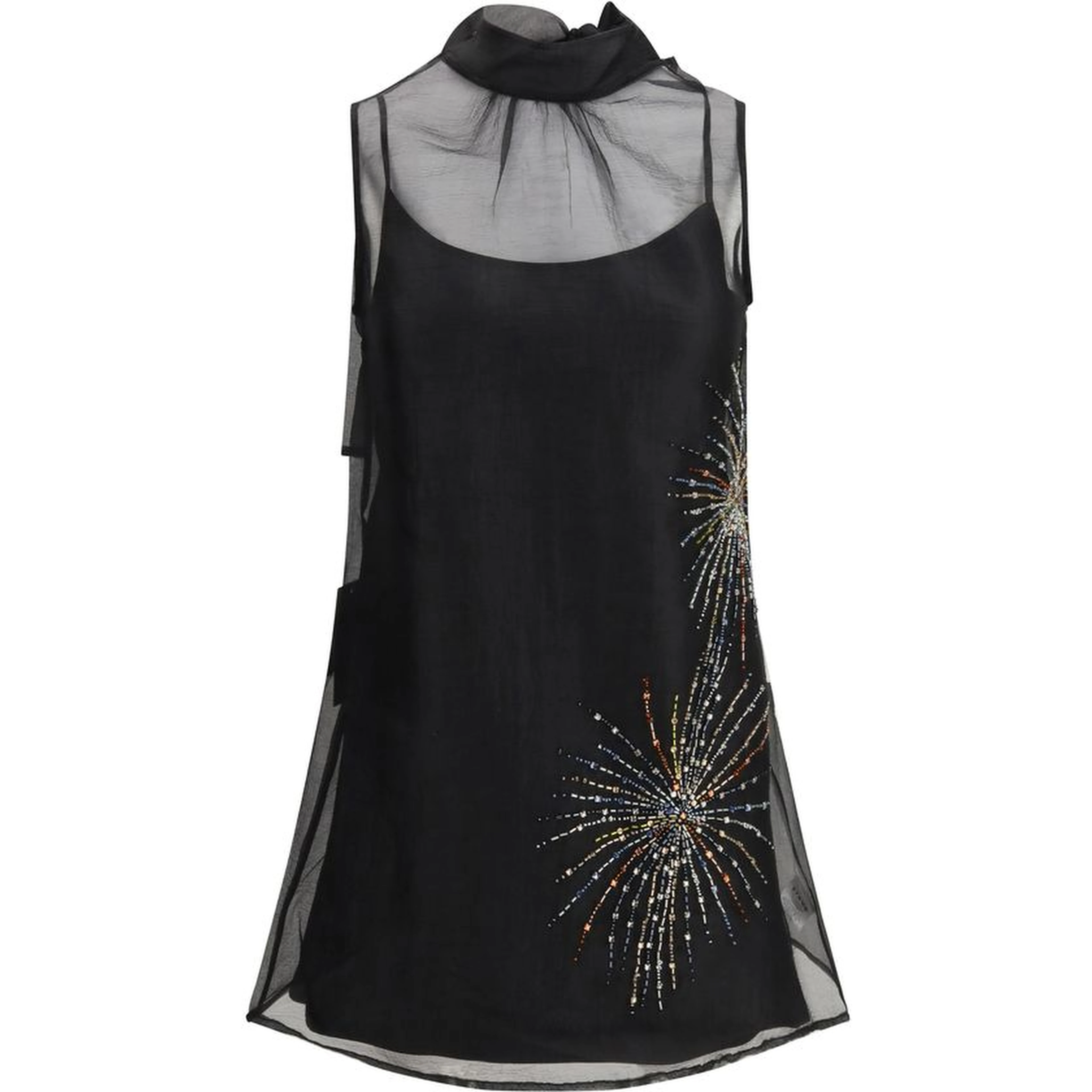 Black Polyester Casual Dress
