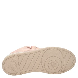Pink Nylon High Top Sneakers