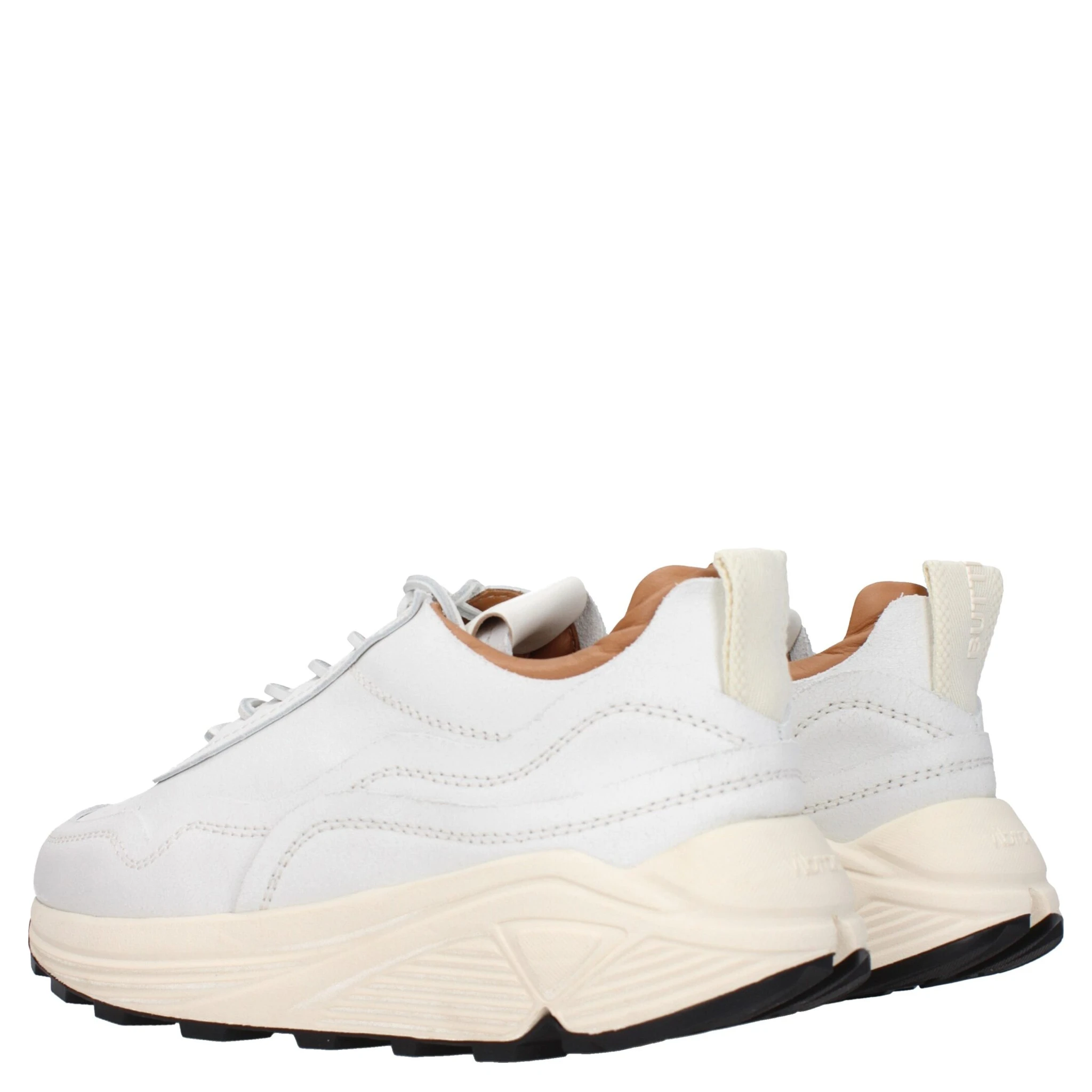 White Leather Chunky Sneakers