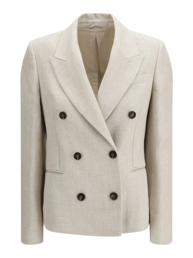Beige Linen Blazer