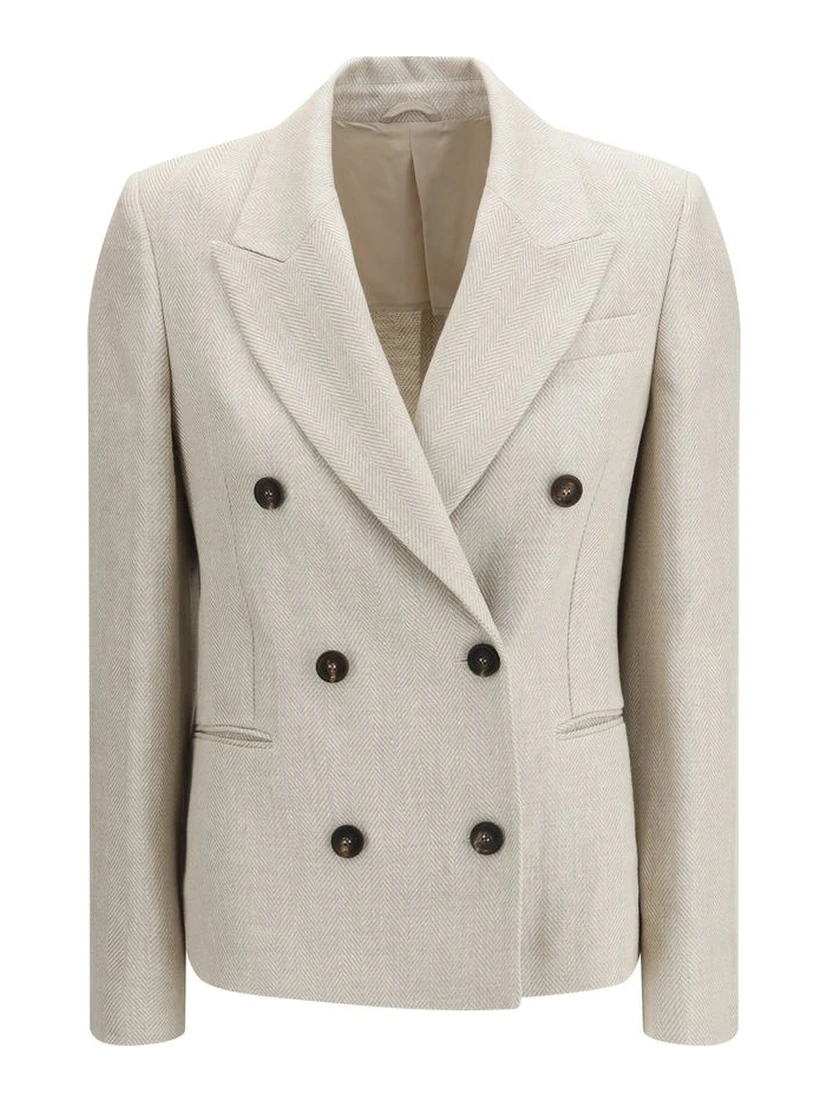 Beige Linen Blazer