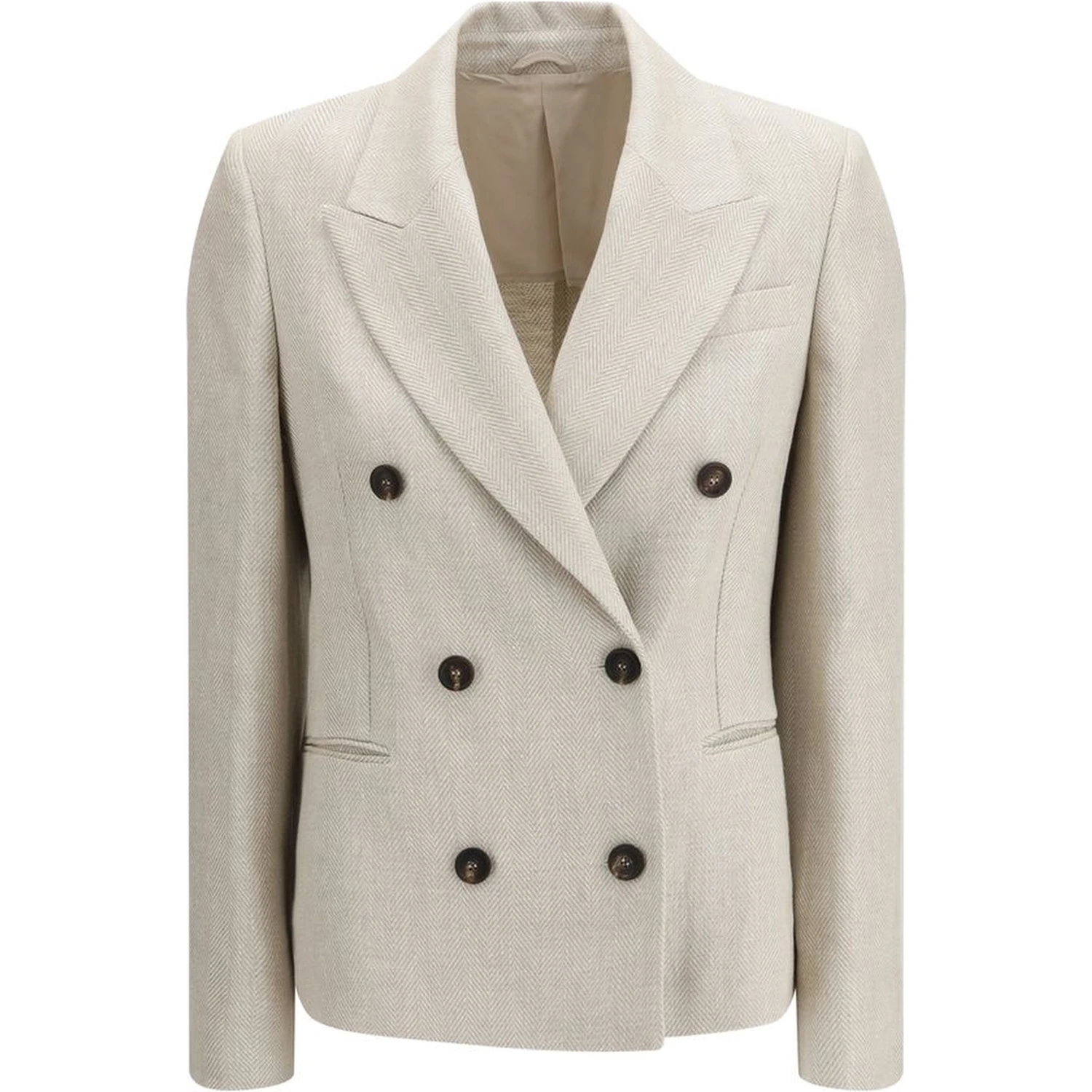 Beige Linen Blazer