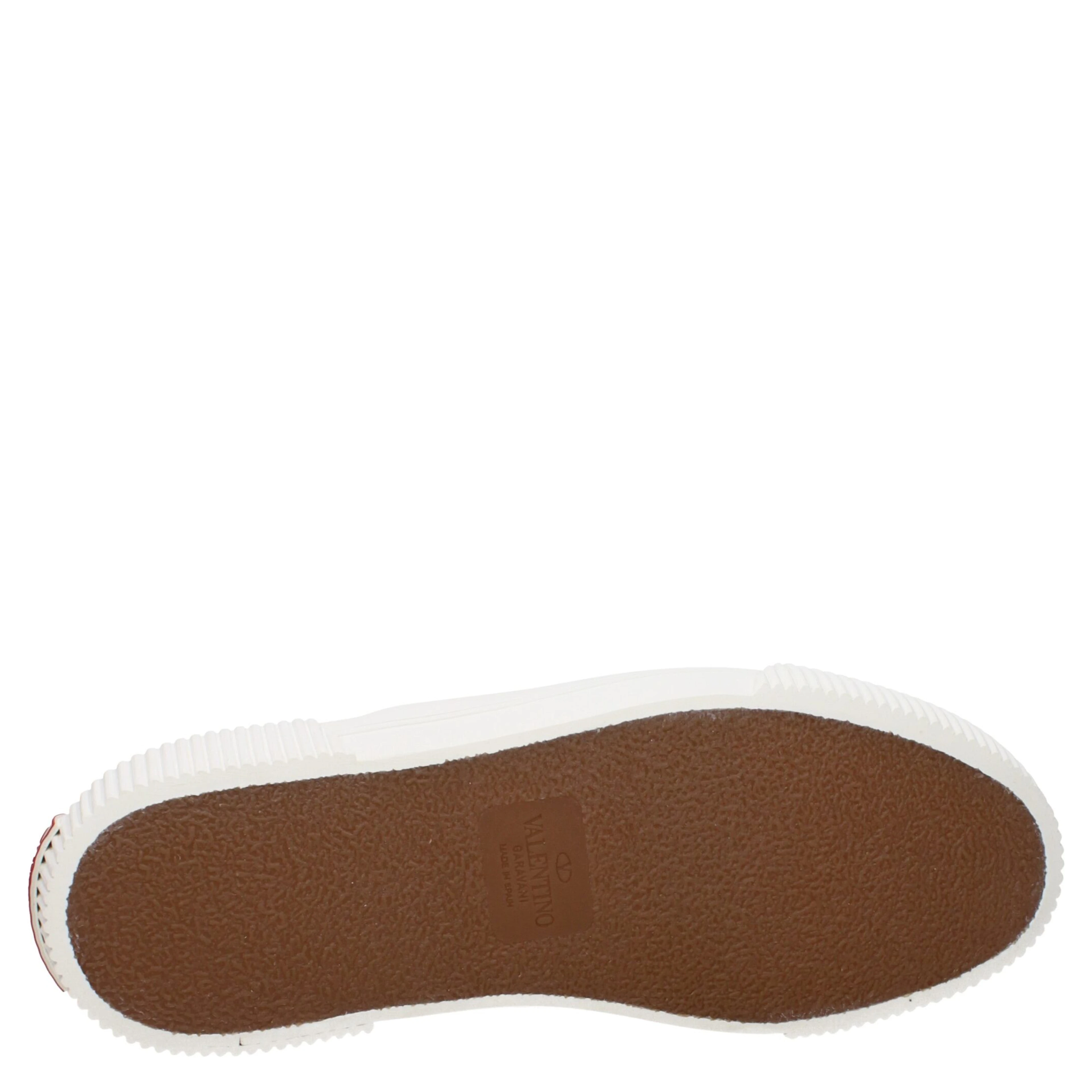 White Fabric Slip-On Loafers
