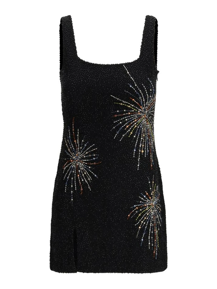 Black Nylon Casual Dress