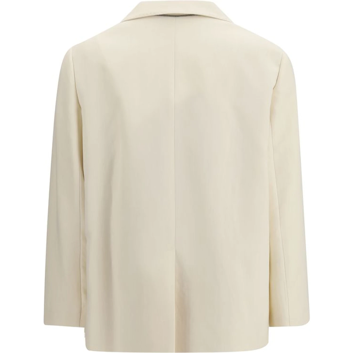 Cream Viscose Jackets And Coat