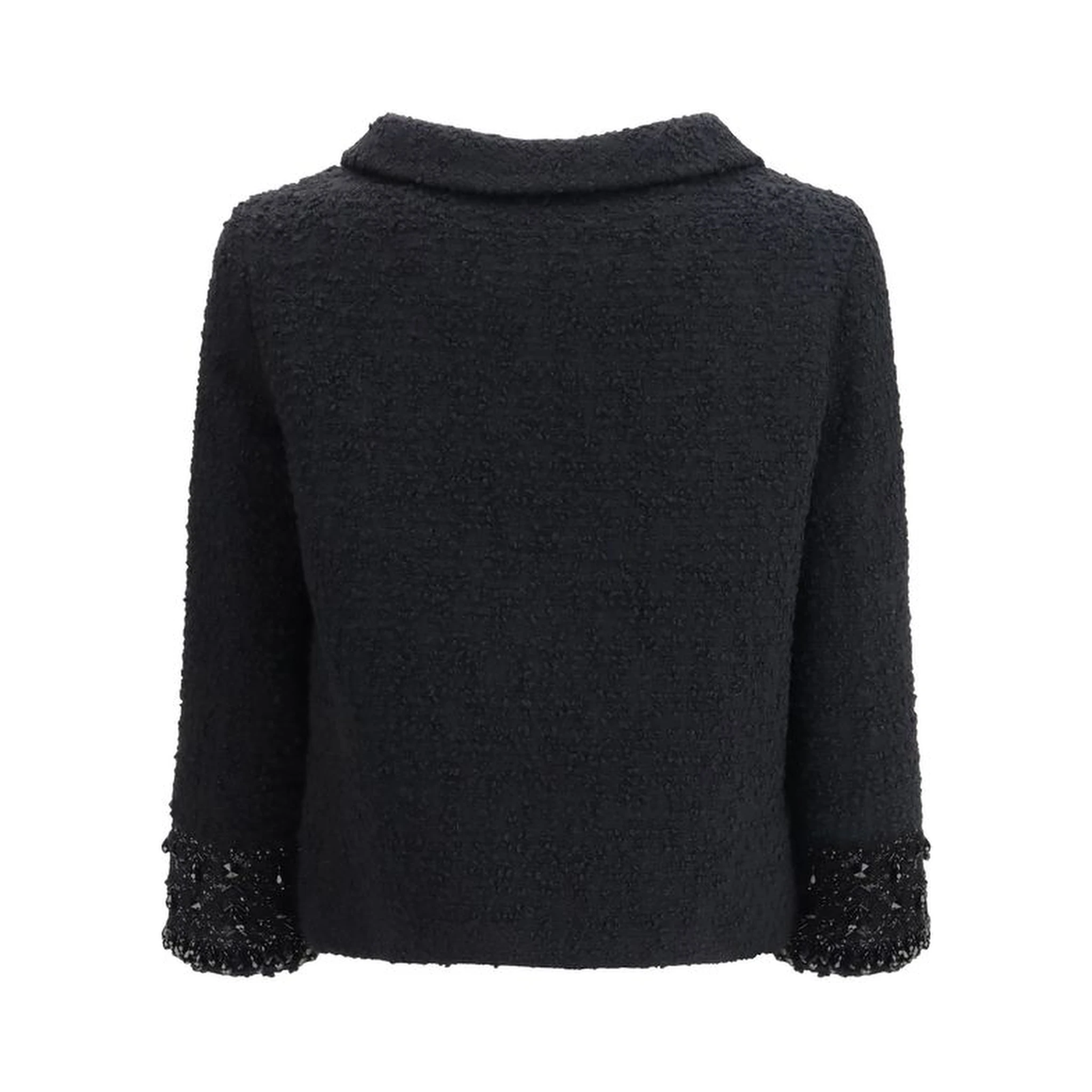 معطف صوف أسود