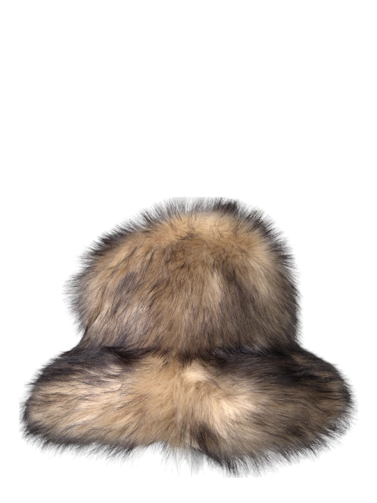 Brown Faux Fur Modacrylic Fedora Hat