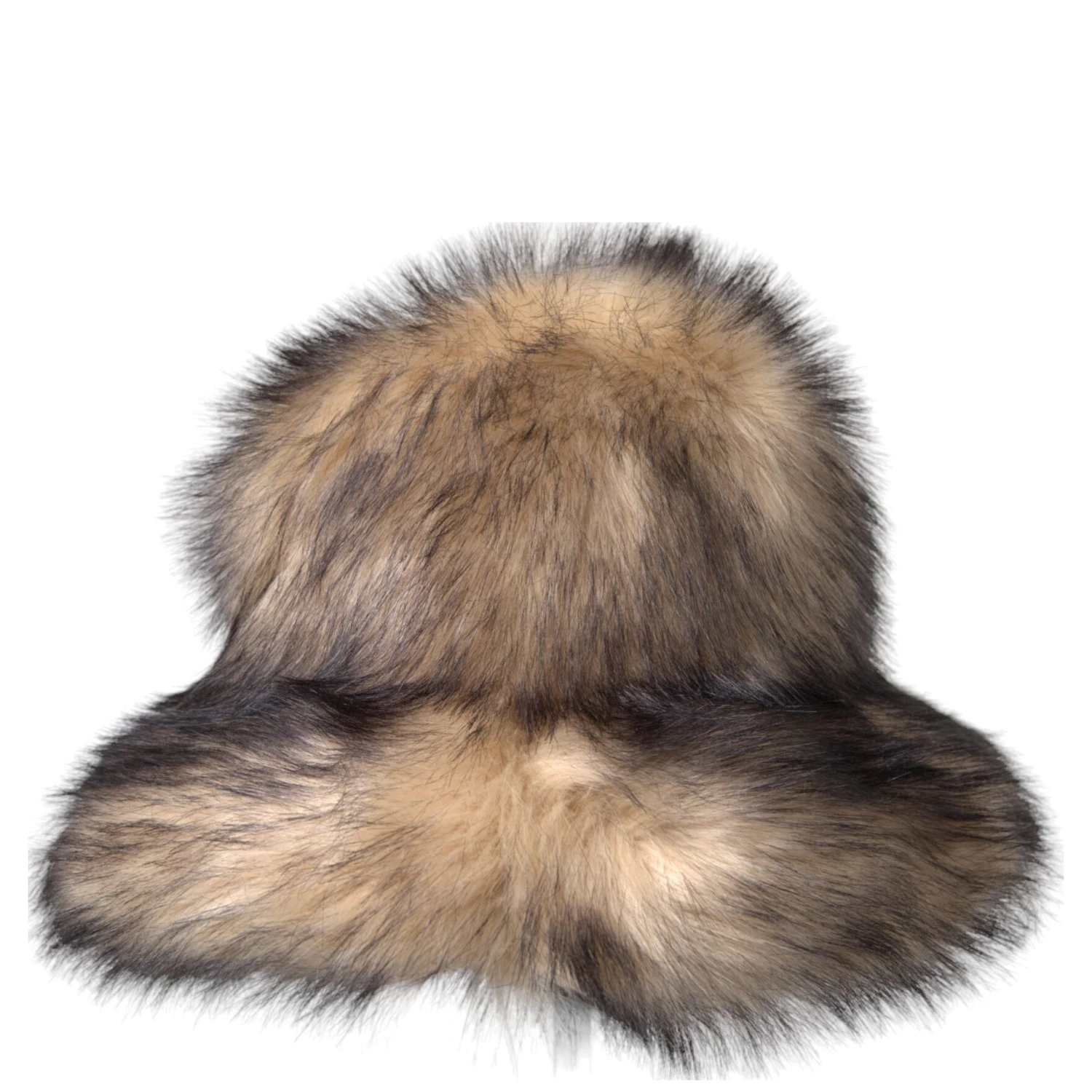 Brown Faux Fur Modacrylic Fedora Hat