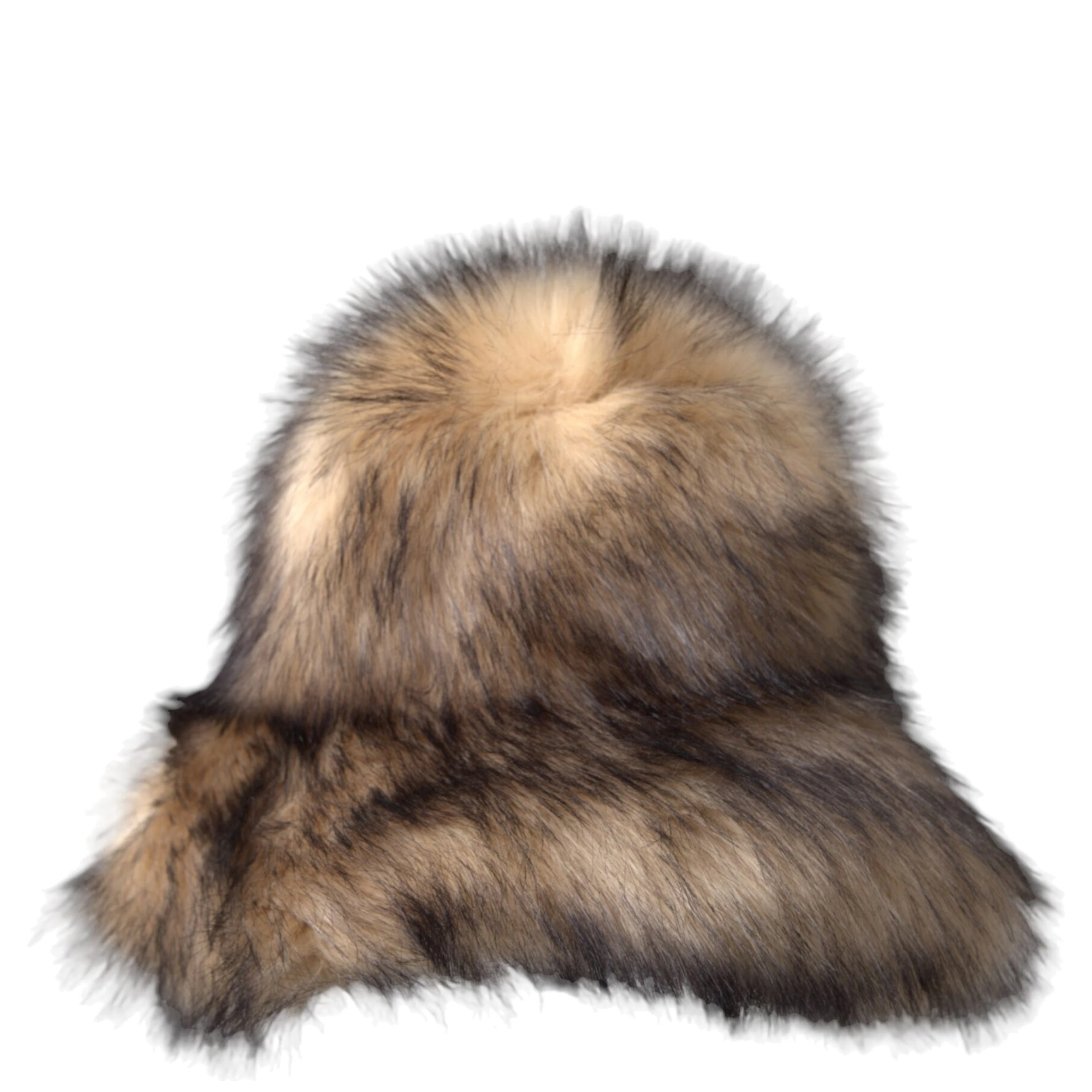 Brown Faux Fur Modacrylic Fedora Hat