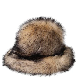 Brown Faux Fur Modacrylic Fedora Hat