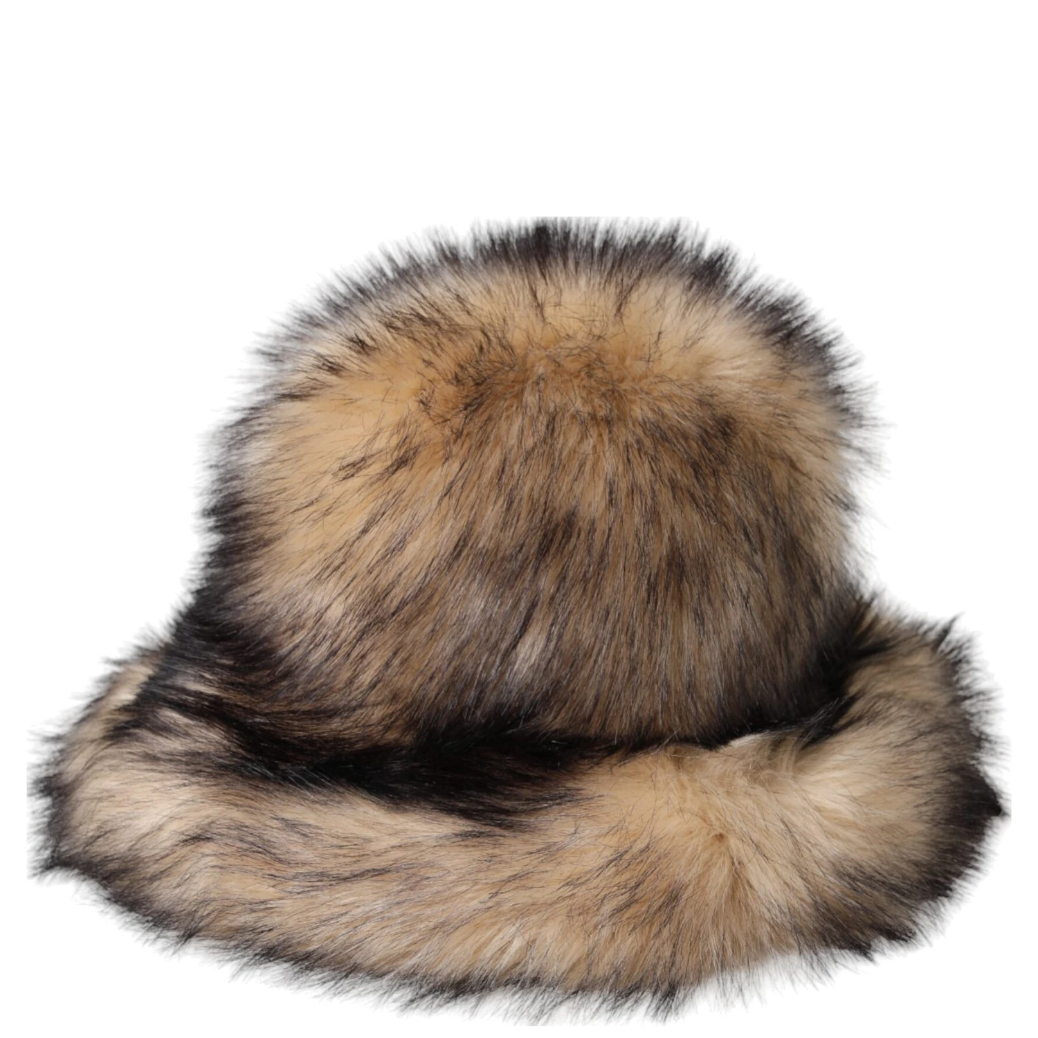 Brown Faux Fur Modacrylic Fedora Hat