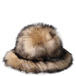 Brown Faux Fur Modacrylic Fedora Hat
