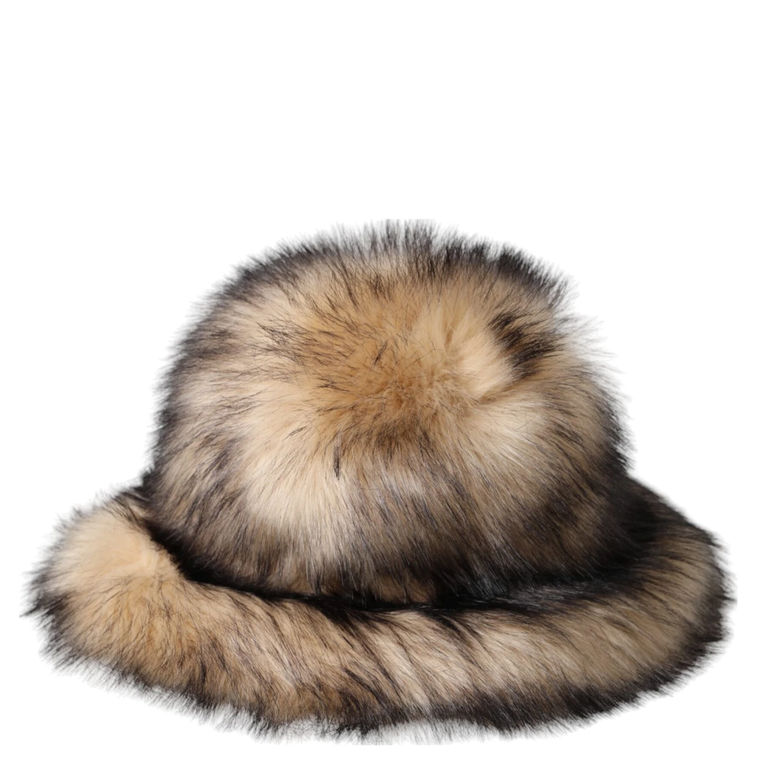 Brown Faux Fur Modacrylic Fedora Hat