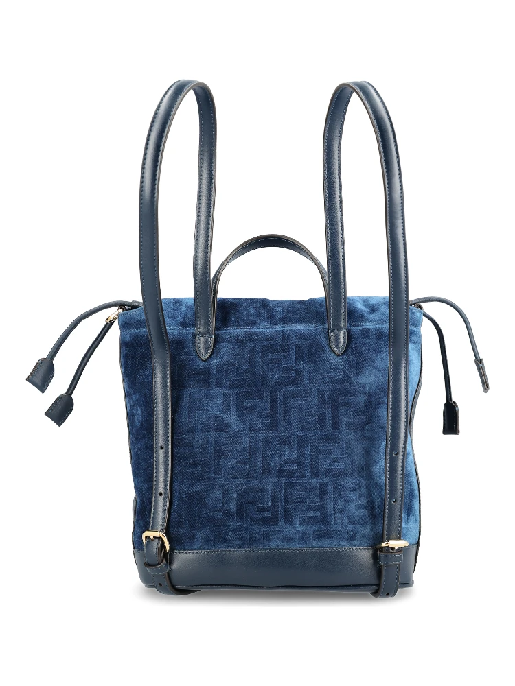 Flocked FF Denim Backpack alternative