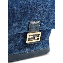 Flocked FF Denim Backpack