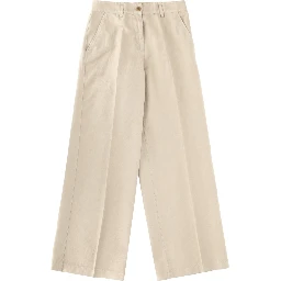 COTTON AND LINEN TAILORED PANTS
