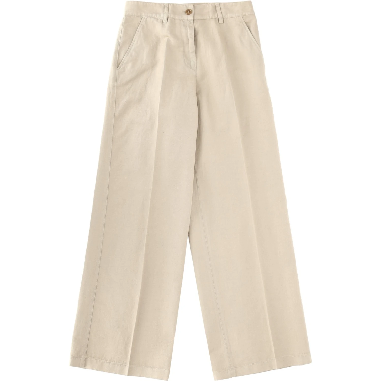 COTTON AND LINEN TAILORED PANTS