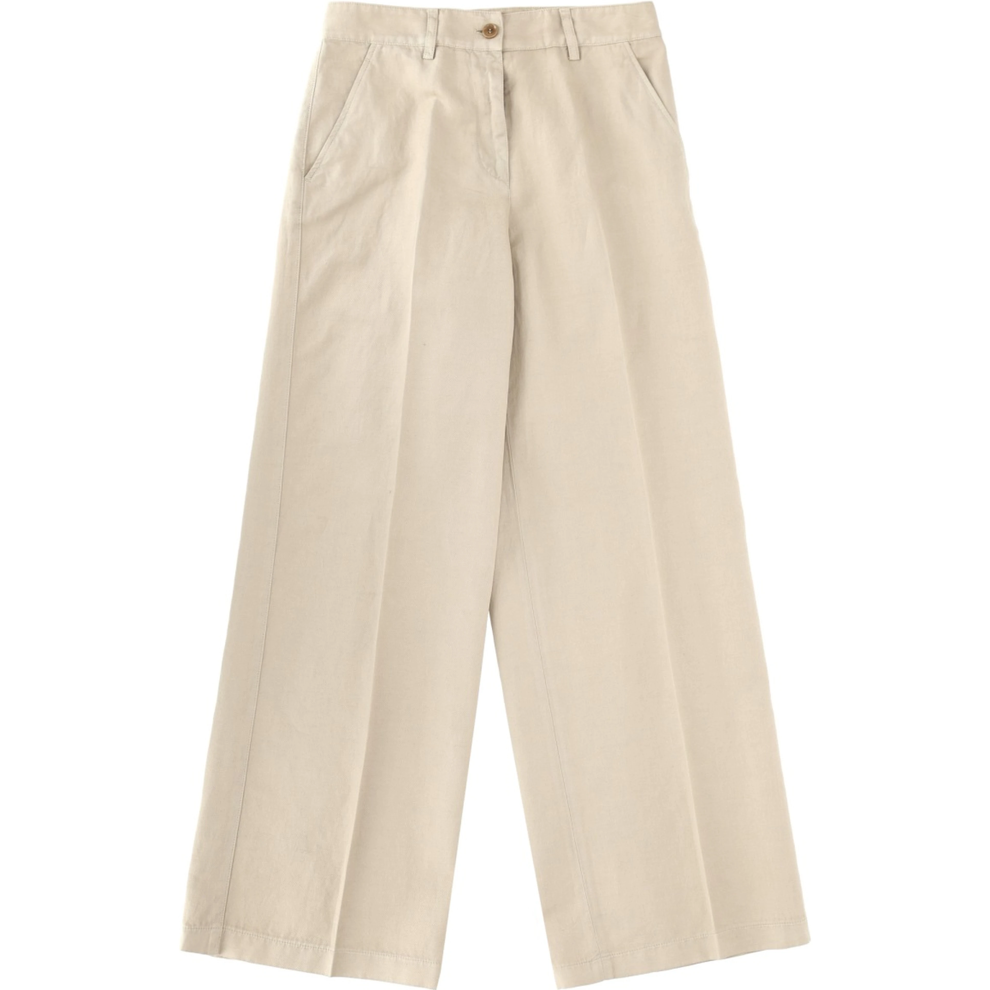 COTTON AND LINEN TAILORED PANTS