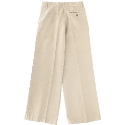 COTTON AND LINEN TAILORED PANTS
