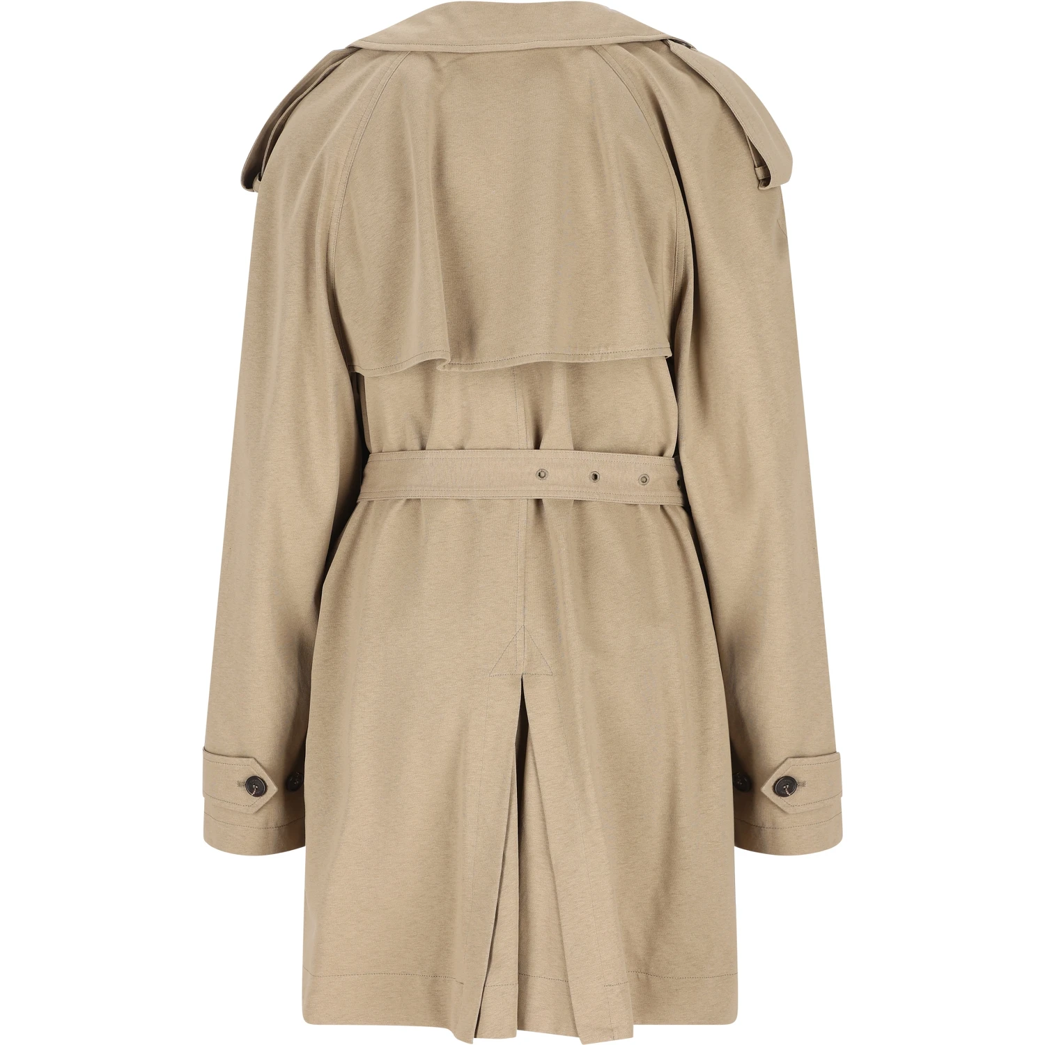 belted double-breasted trench coat