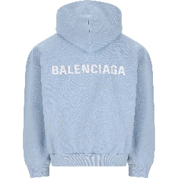 Logo-embroidered zip-up hoodie