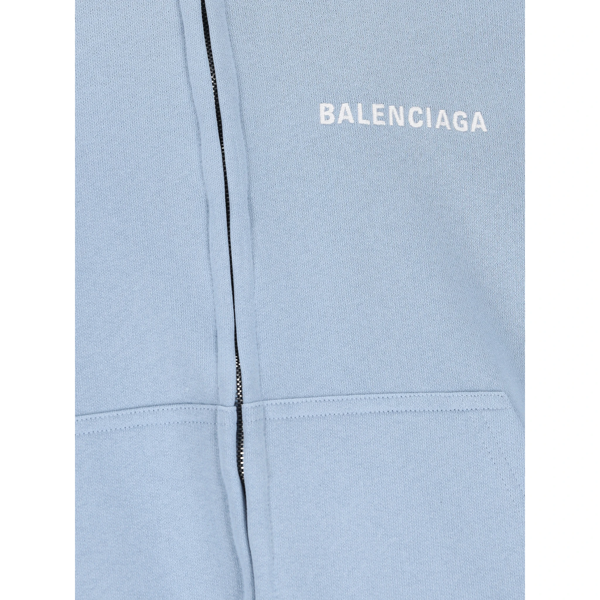 Logo-embroidered zip-up hoodie