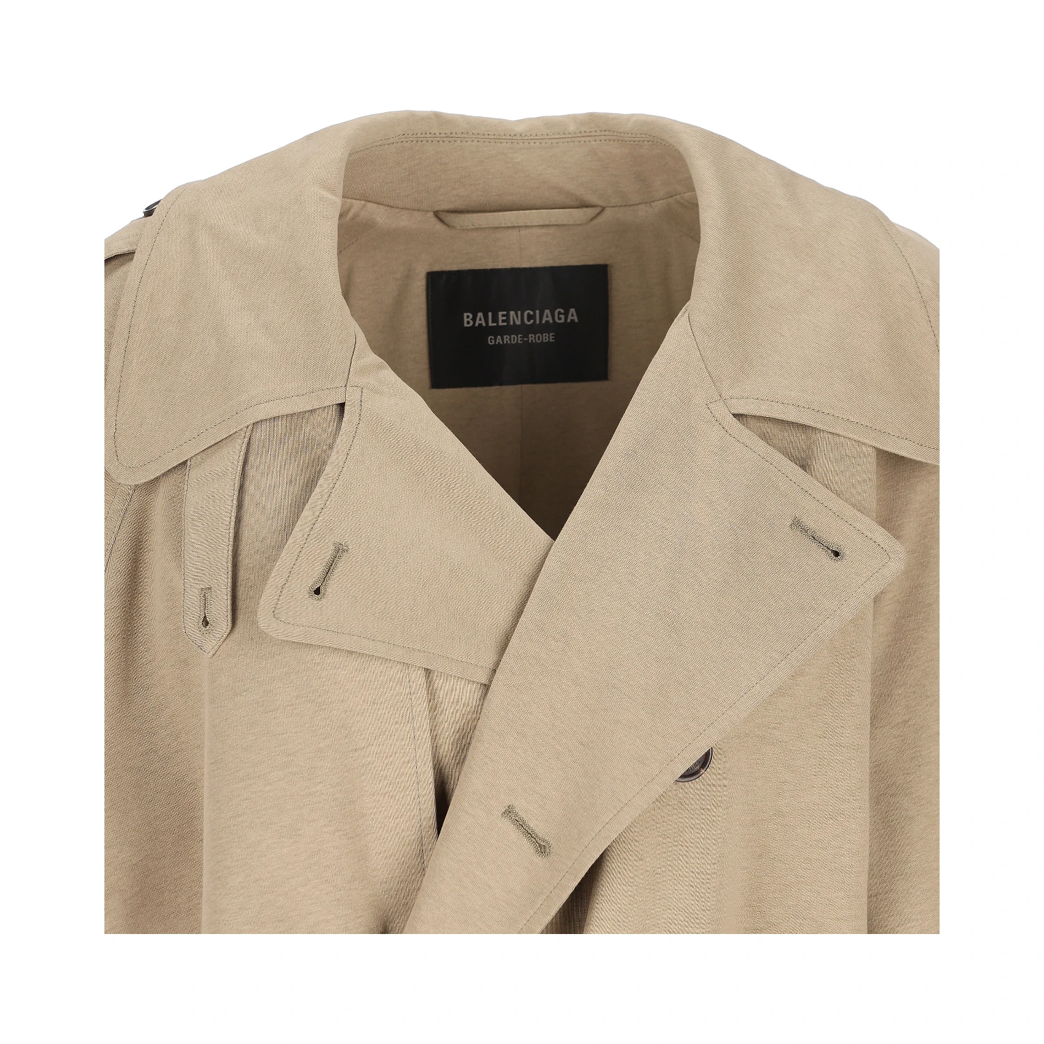 belted double-breasted trench coat