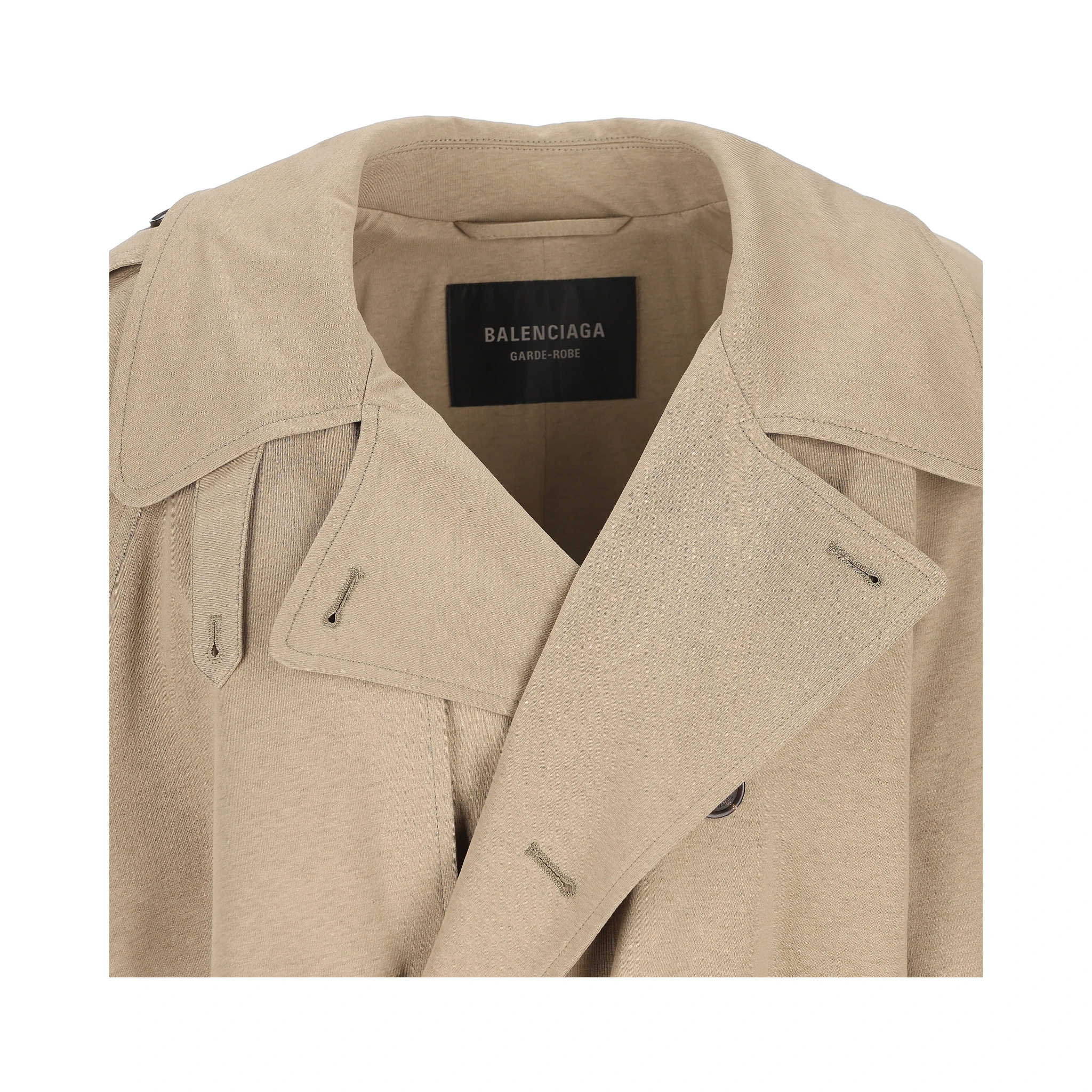 belted double-breasted trench coat