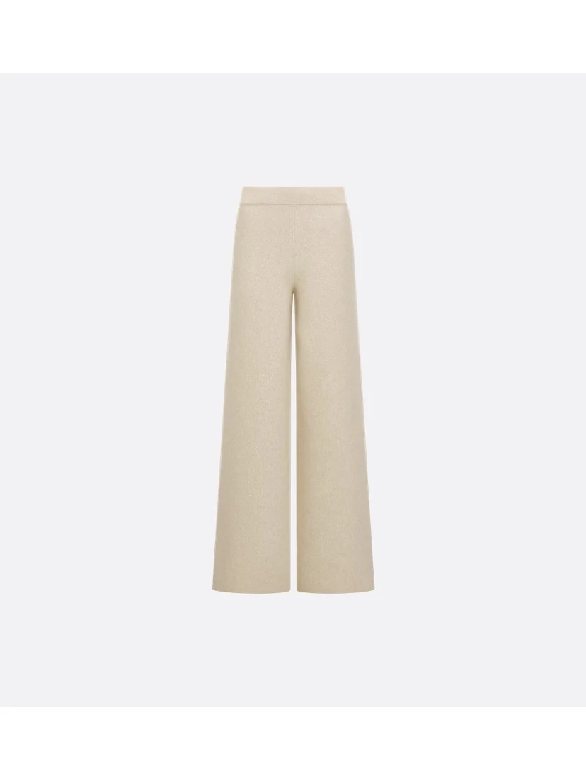 Wide leg pants in cashmere