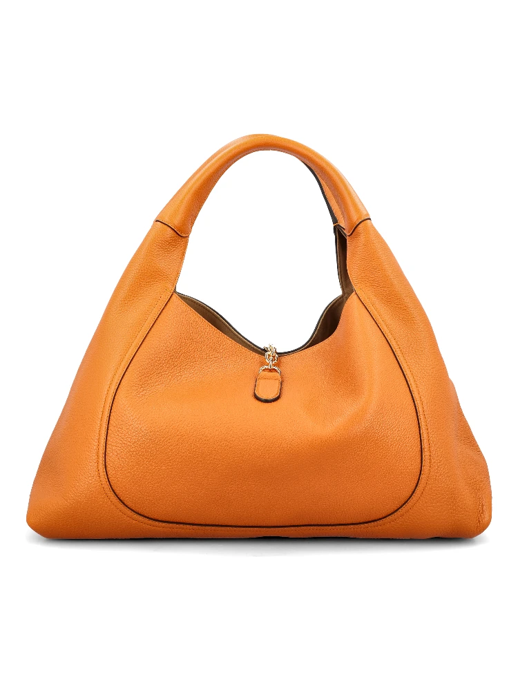 maxi Softbit grained leather shoulder bag alternative