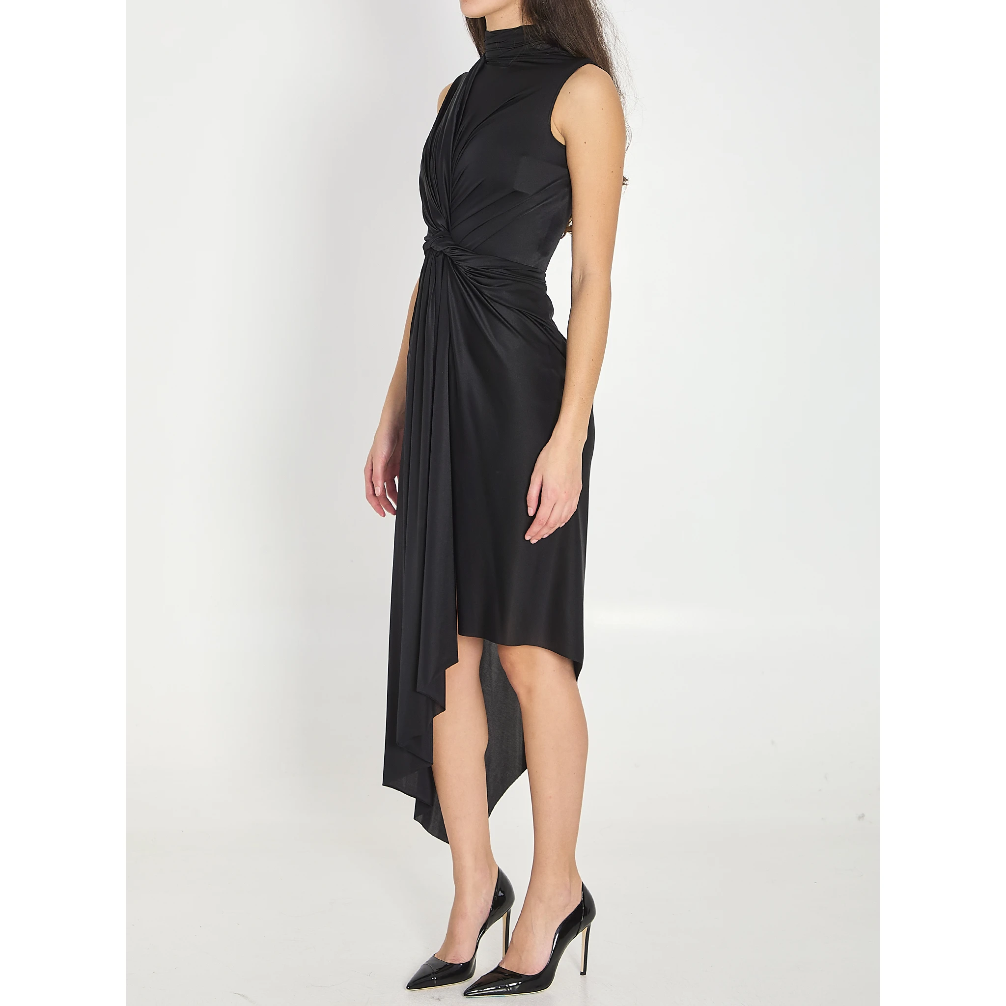 Asymmetric stretch dress